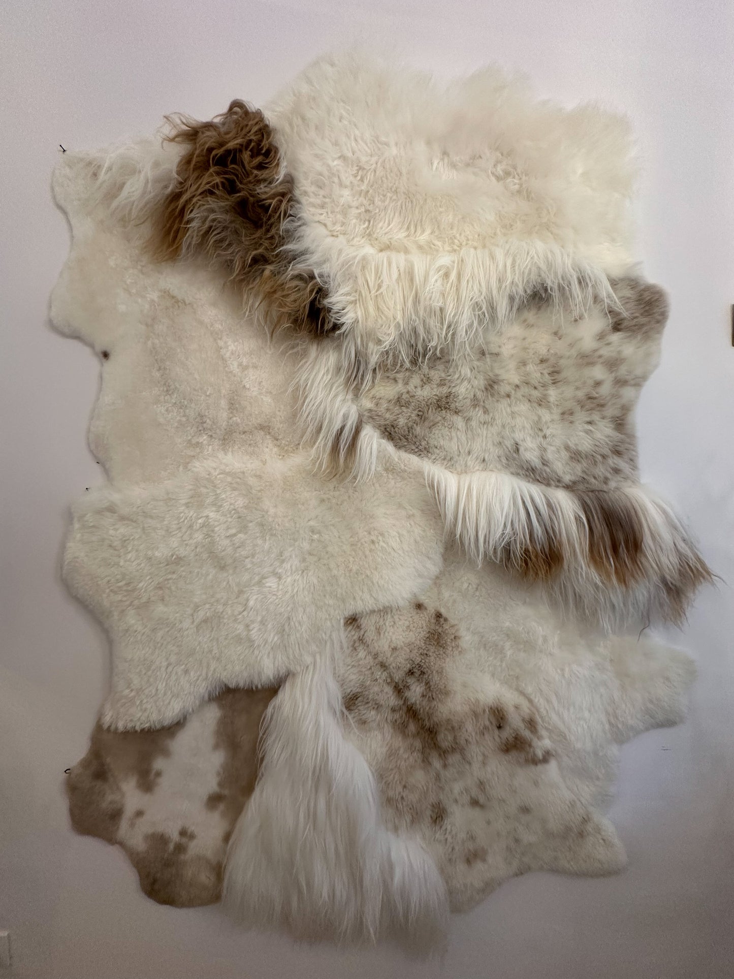 Icelandic Sheepskin ::: white flames mélange