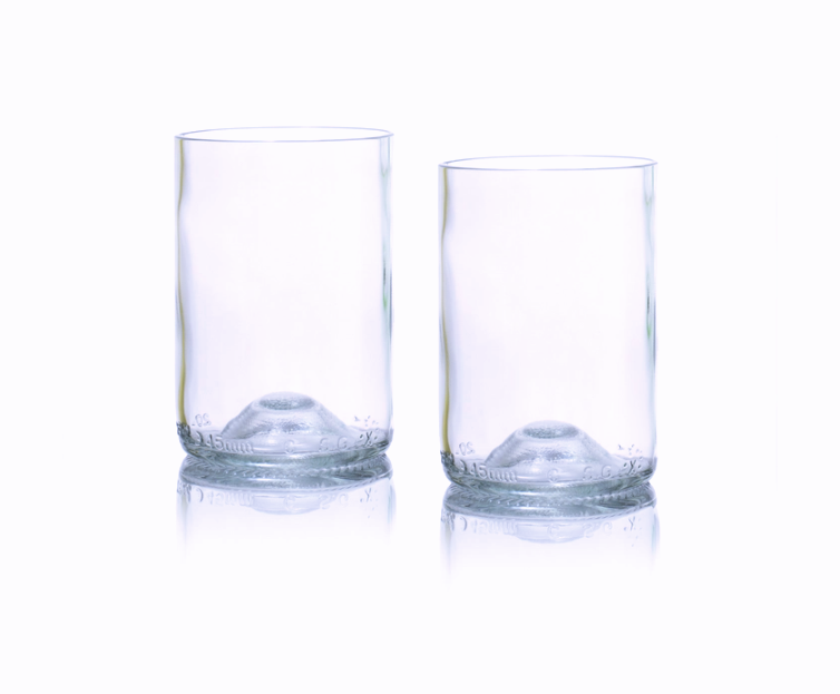 Rebottled ::: Circular drinking glass ::: Box of 2