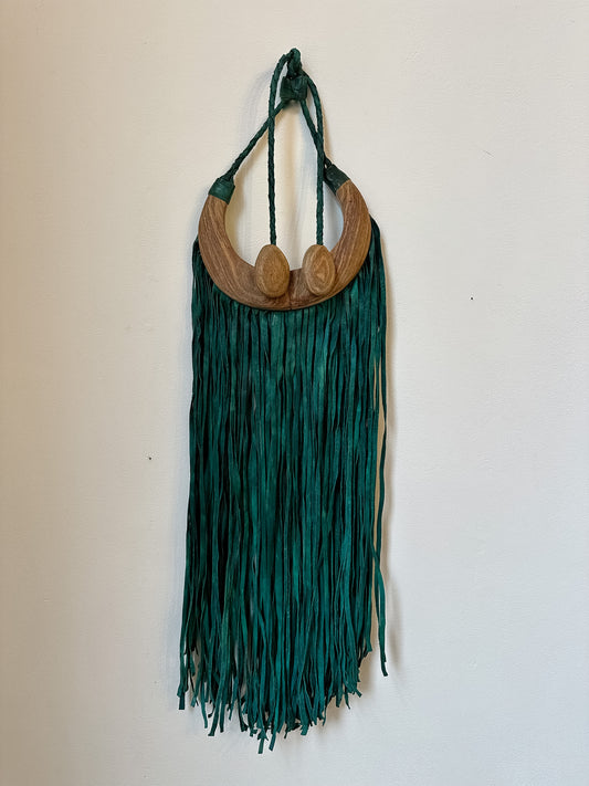 Leather deco necklace