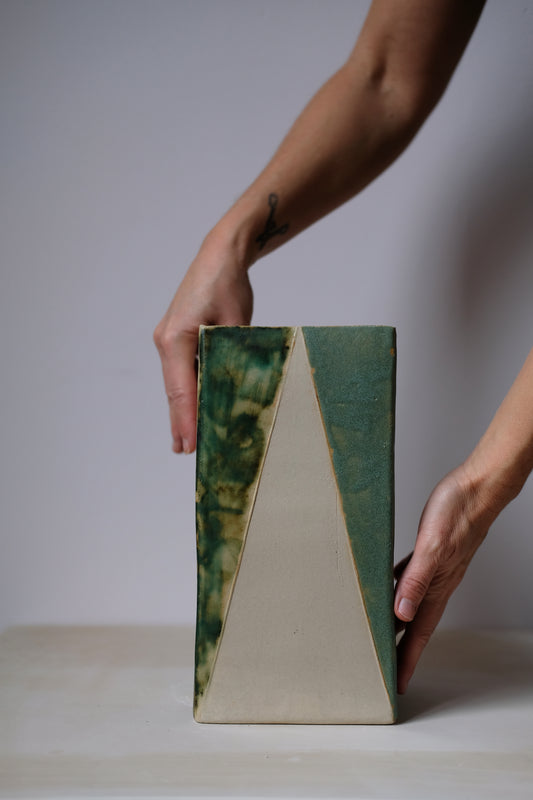 Large Vase 'Balanced' ::: Cream, Copper Fields & Frozen Grass