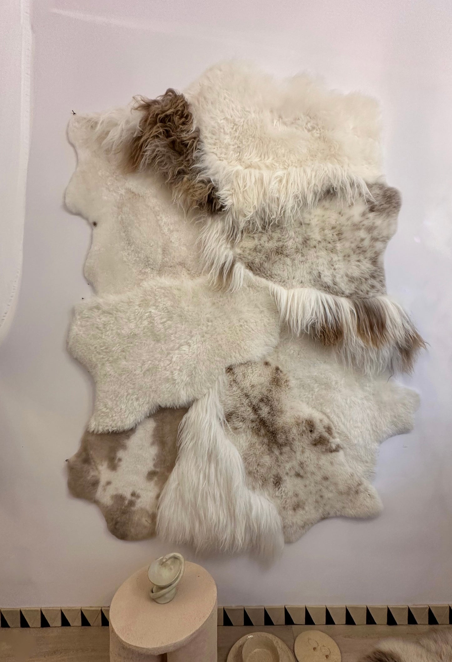 Icelandic Sheepskin ::: white flames mélange