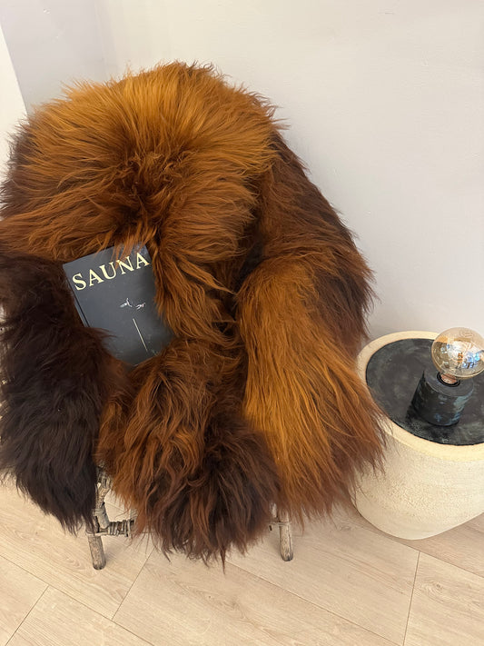 Icelandic Sheepskin ::: brown flames
