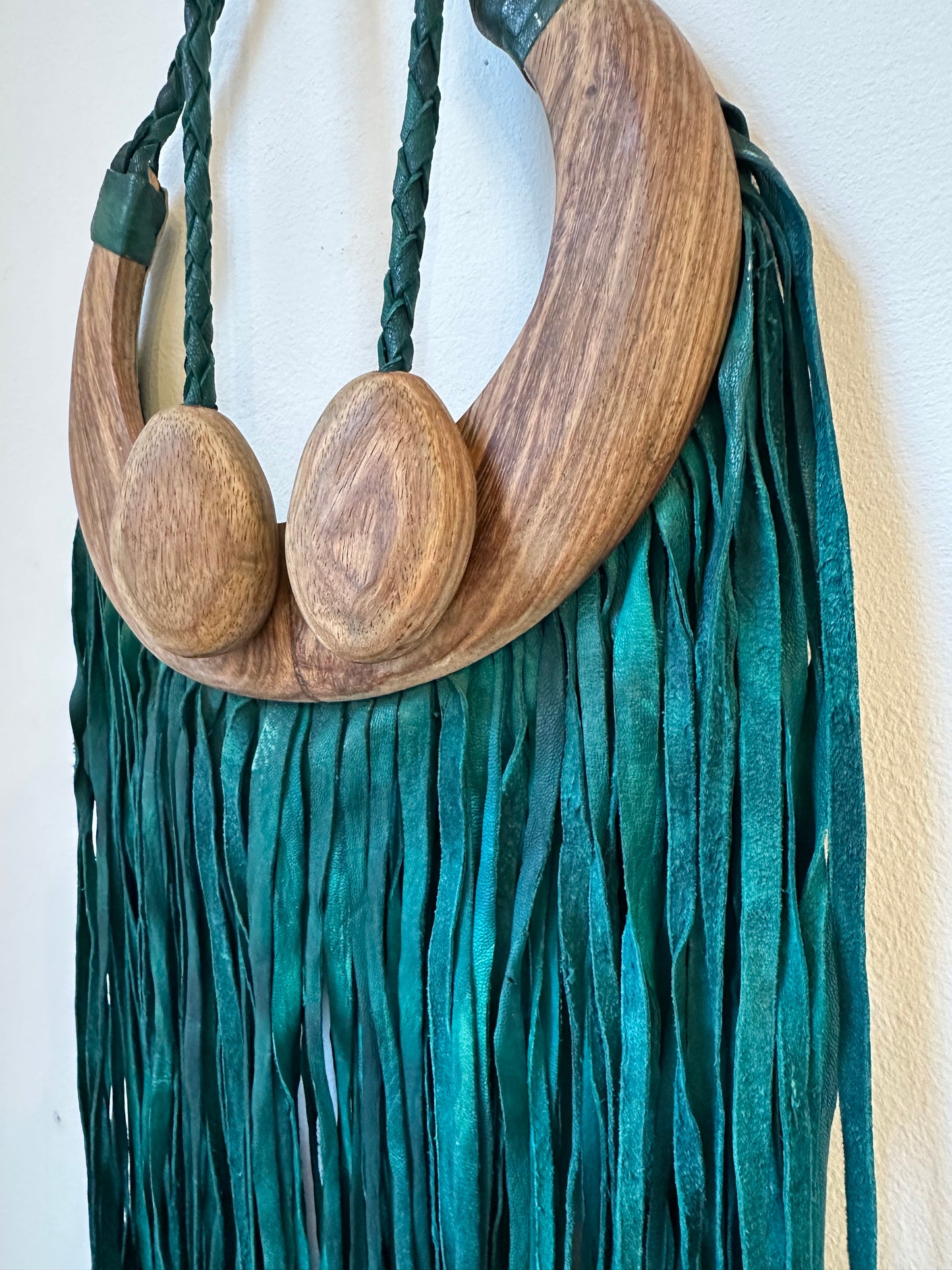 Leather deco necklace