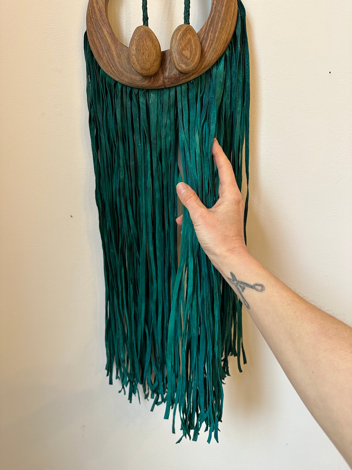 Leather deco necklace