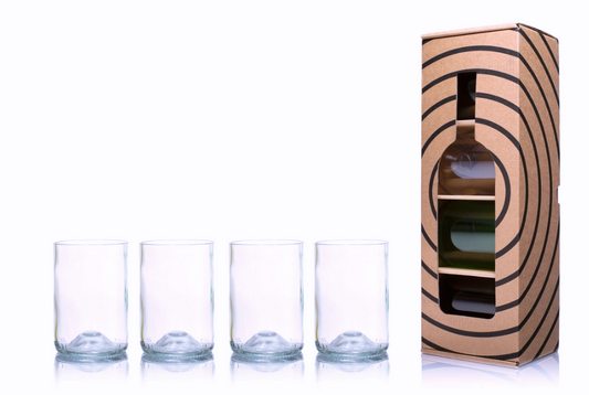 Rebottled ::: Circular drinking glass ::: Box of 4