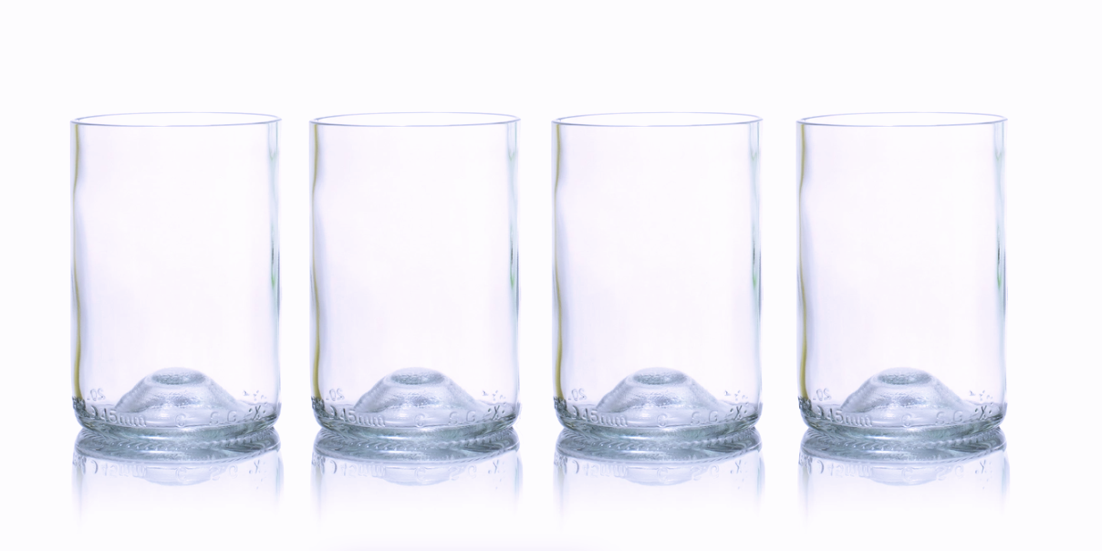 Rebottled ::: Circular drinking glass ::: Box of 4